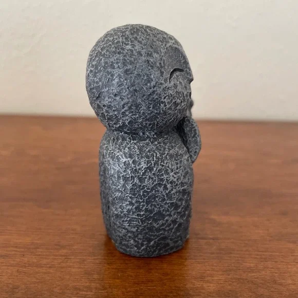 Summit Collection 3 smiling Jizo Monk sculpture figurine gray resin‎ - Picture 2 of 5